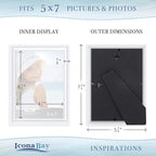 Icona Bay 5x7 Picture Frames, 6 Pack, Contemporary, Inspirations | These Icona - Image 3