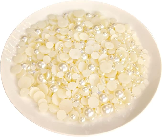 Flatback Pearls Beads for Crafts, Half Pearl Beads for Crafting - Image 7