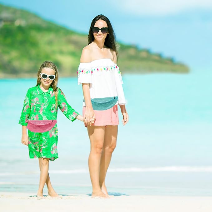 Mesh Beach Bag for kids, Shell Bags for Beach, Fanny Pack Shell Bags for - Image 5