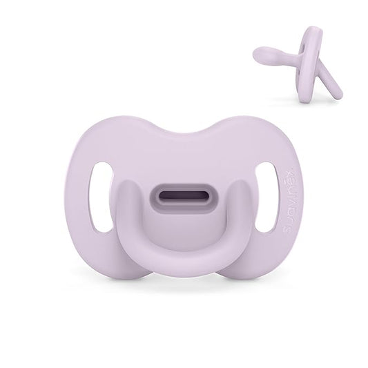 Color Essence SX PRO Silicone Baby Pacifier 1Pk, Made with 100% Soft Silicone, Baby Essentials Perfect for Breastfeeding Babies, Designed in Spain, 6-18 Mths, Lavender