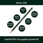Faber-Castell pencils, Castell 9000 Artist graphite 6B pencils - Image 5