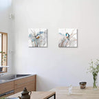 Abstract Bird Picture Wall Art: Animal Birds on Reed Artwork Painting on Canvas - Image 3