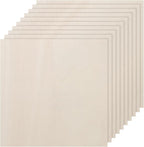 DMiotech 25 Pack 4 x 4 x 1/13 Inches 2mm Thick Wood Sheets Basswood Sheets by DMiotech