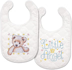 Tobin T21708 Angel Bib Pair Stamped Cross Stitch Kit, 9 by 14-Inch by Tobin