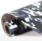 FUNKAKA Camo Army Grey HTV Heat Transfer Vinyl Rolls, Stretchy PU HTV Vinyl by FUNKAKA