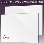 White Acrylic Sheet 12" x 16" x 1/8", 2 Pack ALCCIFI 38% Translucent Glossy - Image 2