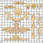 Silicone Mold for Polyclay Air Dry Clay Plaster Crafts Rococo Bow Swag - Image 3