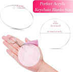 Audab 30Pcs Acrylic Ornament Blanks Bulk, Round Acrylic Blanks - Image 3