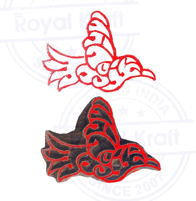 Royal Kraft Wooden Stamps DIY Fabric, Henna Printing Blocks THDtag009 - Image 4