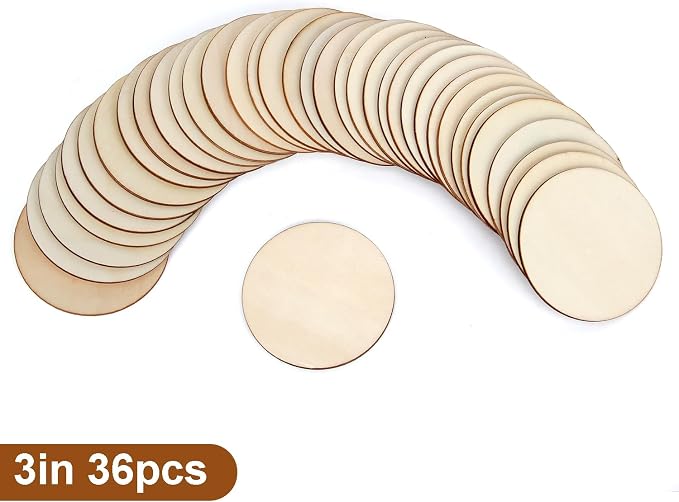 Blisstime Unfinished Wood Circles - Image 2
