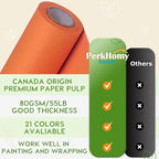 PerkHomy OrangeRed Kraft Paper Roll 48" x 3 - Image 2