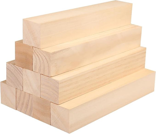 10 Pack Basswood Carving Blocks, Soft and Smooth, Easy Whittling and Carving by GNIEMCKIN
