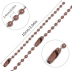 Lemonkey 100Pcs Ball Beads Chains Bulk, Coffee Keychains Rings Metal Chains - Image 2