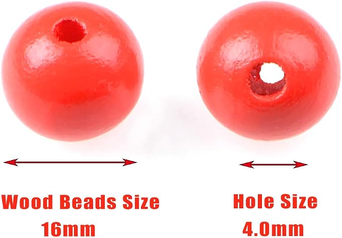 AD Beads Large Hole Wood Spacer Wooden Jewelry Making Bracelet Necklace - Image 2