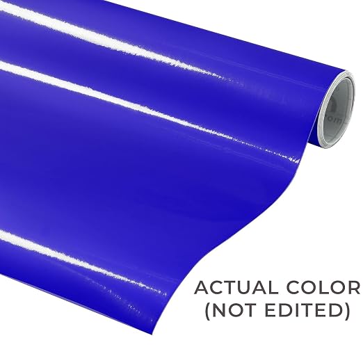 VViViD Brilliant Blue Gloss DECO65 Permanent Adhesive Craft Vinyl - Image 2