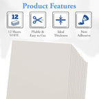 White Eva Foam Sheets, 2mm Thick, 6 x 9 Inch, Handicraft Foam Paper - Image 2