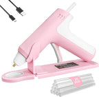 4V Cordless Hot Glue Gun with 20 Glue Sticks, 25s Fast Preheating, 2000mAh by DOMINOX