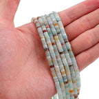 152pcs 4x2mm Natural Amazonite Heishi Disc Rondelle Spacer Stone Semi Precious - Image 3