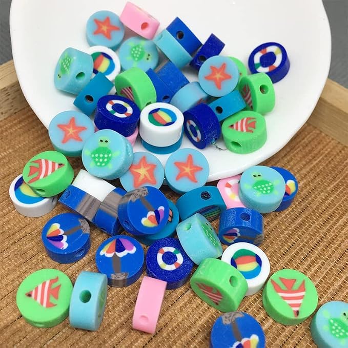 100pcs Ocean Polymer Clay 10mm Spacer Beads - Image 6