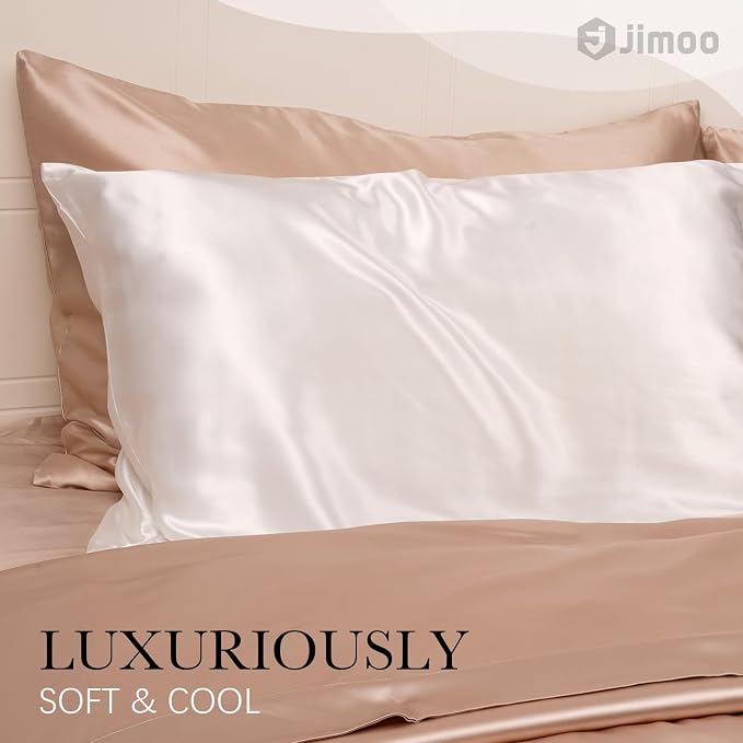 100% Mulberry Silk Pillowcase for Hair and Skin, 22 Momme Pure Natural Silk - Image 3