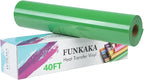 FUNKAKA Fruit Green Heat Transfer Vinyl Rolls, Adhesive Glossy HTV Vinyl by FUNKAKA