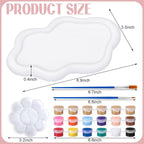 MotiMind 4 Set Ceramics to Paint Cloud Jewelry Tray Ready to Paint Your Own - Image 2