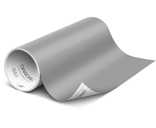ORACAL 651 Matte Grey Vinyl Durable Roll Easy to Weed Permanent Adhesive Craft by Orafol
