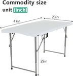 FDW 4FT Folding Table Half Portable Foldable Table Picnic Table - Image 3