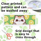 INFUNLY 6pcs Cartoon Cat DIY Cross Stitch Bookmark Kits - Image 3