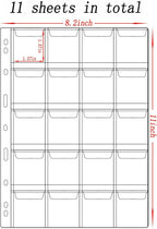 220 Pockets Coin Binder Collection Supplies Pages, Standard 9 Hole Coin - Image 2