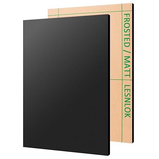 Matte Black Cast Acrylic Sheets 24 x 36 x 1/8 inch Thick 3mm Frosted Black by Lesnlok