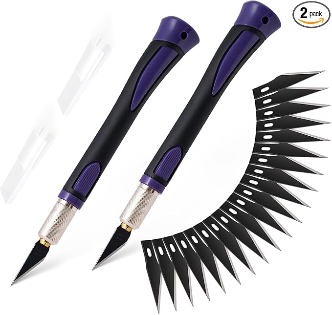 FOSHIO Precision Exacto Knife Set, 2 Pack Craft Knife by FOSHIO