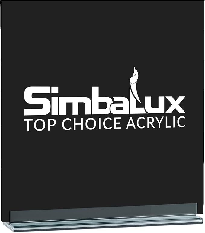 SimbaLux Acrylic Sheet Black Opaque Cast Plexiglass 12”x12” 1/4” Thick 6mm | - Image 9