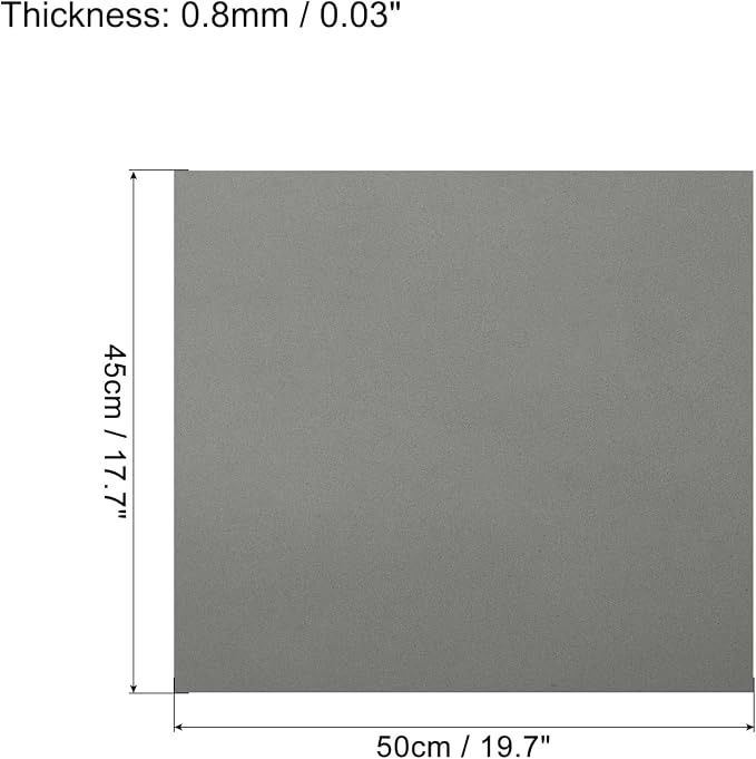 MECCANIXITY EVA Foam Sheets Grey 19.7 Inch x 17.7 Inch 0.8mm Thick Crafts Foam - Image 2
