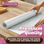 PerkHomy Light Grey Kraft Paper Roll 17.5" x 760" - Image 3
