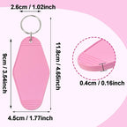8PCS Motel Keychain Blank Hotel Key Tags Holder - Image 2