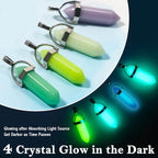 ROADPLUM 40Pcs Healing Crystal Pendants, Glow in the Dark Gemstone Charm - Image 2