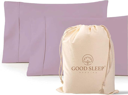1000 TC Purple Standard Pillowcases Set of 2 100% Egyptian Cotton Pillow Cases by GoodSleepBedding