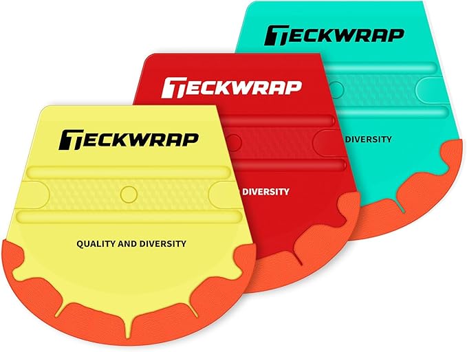 TECKWRAP Felt Squeegee for Vinyl Wrap Window Tint -Fan Shape, Soft/Med/Hard | by TECKWRAP