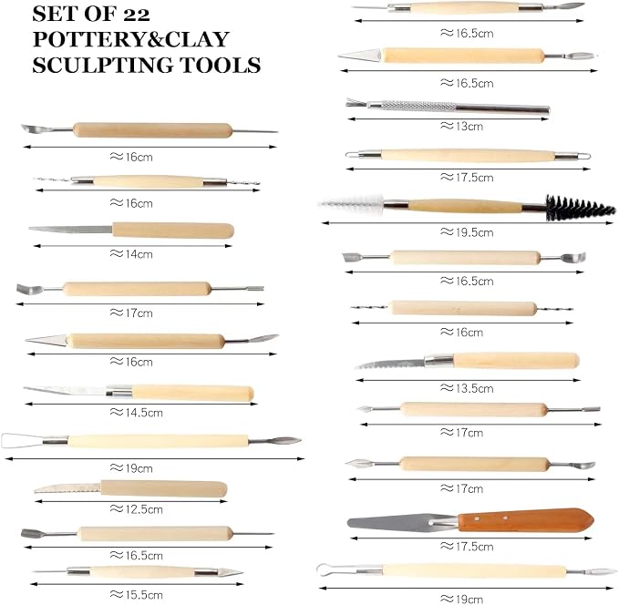 Clay Tools 52PCS Pottery Tools Clay Sculpting Tools Polymer Clay Tools Kit - Image 3