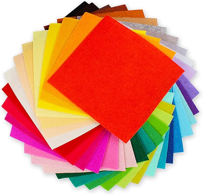 Felt Sheets, DIY Craft Sewing Pre-Cut Quilt Squares, Premium Colorful Hard - Image 2