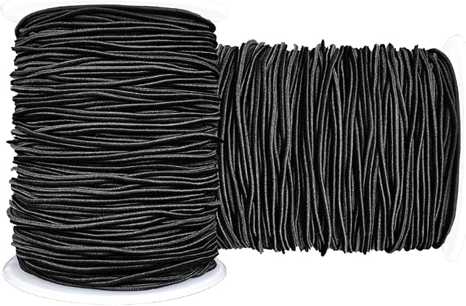 LUSTEMBER Stretchy String for Bracelets, 2 Rolls 1 mm Sturdy Elastic String by LUSTEMBER