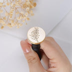 UNIQOOO Rosemary Botanical Twig Green Plants Wax Seal Stamp - Image 2