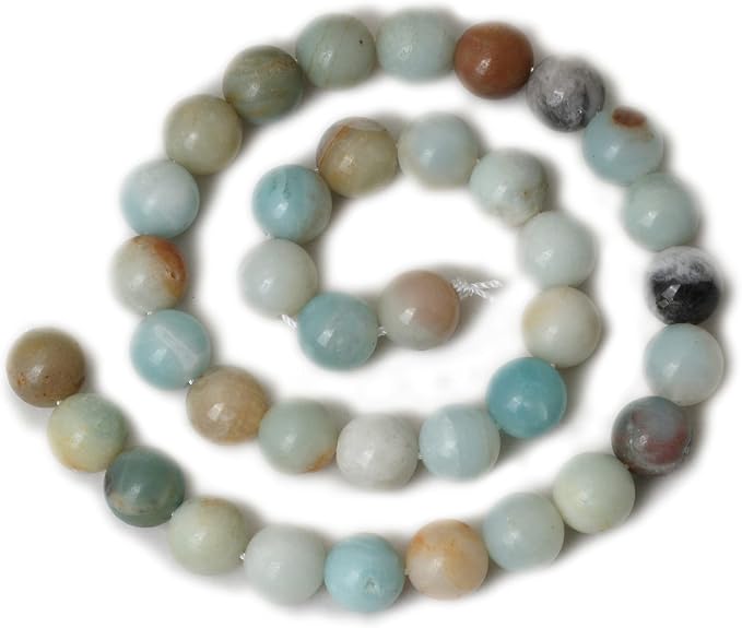 35PCS 10mm Natural Mix Color Amazonite Gemstone Round Loose Beads Stone Beads - Image 2