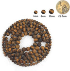 48pcs Natural Matte Tiger Eye Gemstone Beads，8mm Frosted Round Loose Stone Beads - Image 2