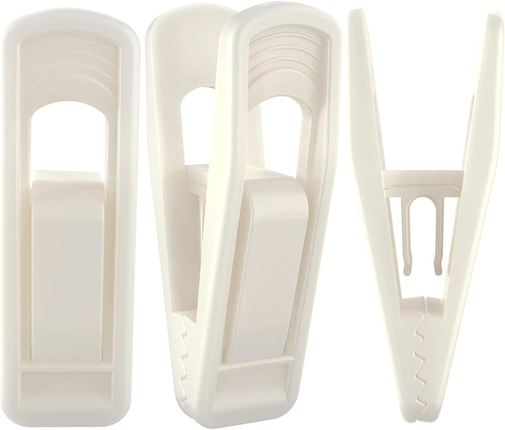 Hanger Clips for Velvet Hangers (Beige, 40 PCS), Non-Slip Plastic Clips Pant Skirt Hanger Clips for Flocking Hangers