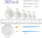 FFchuanhe 36Pack Craft Foam Balls Assorted Sizes, Foam Balls - Image 2