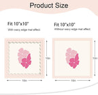 10x10 Picture Frame with Wavy Mat, Wooden Real Glass 10 x 10 Photo Frame - Image 2