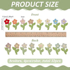FINGERINSPIRE 32PCS Crochet Flowers Appliques - Image 2