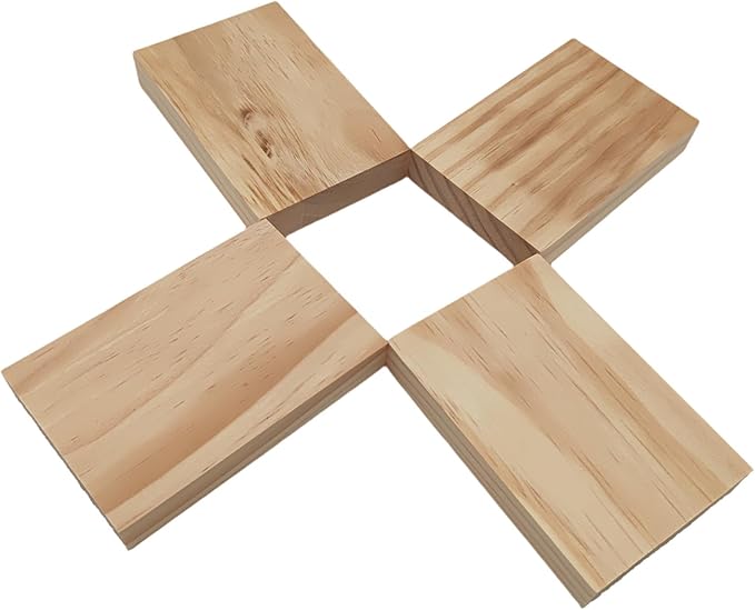 10PCS Rectangle Wood Boards Unfinished Wood Blocks - Image 5